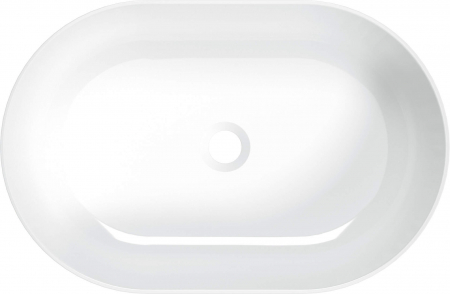 Lavoar ceramic, montare blat, 58x38  cm, alb, Deante Round [1]