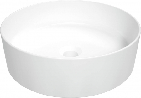 Baie - Lavoar ceramic, montare blat, 40x40 cm, alb, Deante Round
