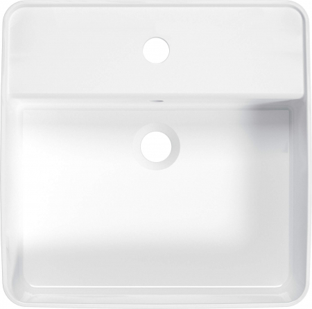 Lavoar ceramic, montare blat, 42x42 cm, alb, Deante Square [1]