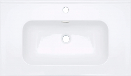 Lavoar baie incastrat, ceramic, cu gaura pentru baterie, 81x46.2 cm, alb Deante Tubo [1]