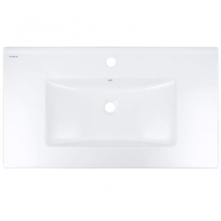 Lavoar baie incastrat, ceramic, cu gaura pentru baterie, 81.5x47 cm, alb Deante Tubo [1]