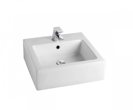 Chiuvete baie - Lavoar pe blat alb 48 cm, patrat, Gala City