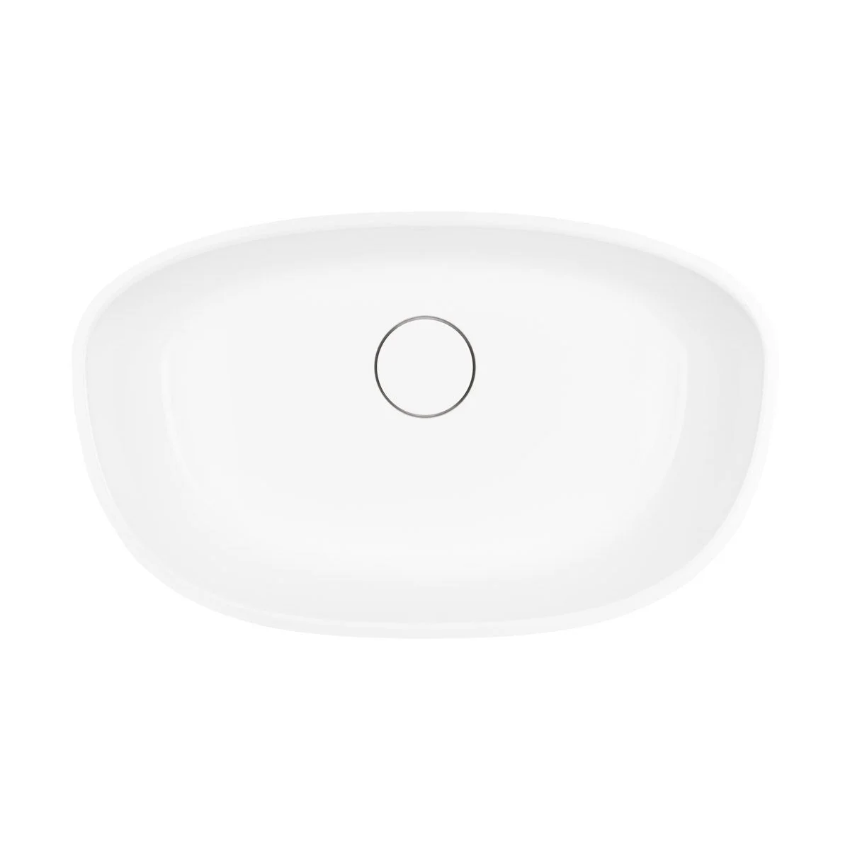 Lavoar compozit cu montare pe blat, 60x36 cm, alb lucios, Foglia Ondo Curve [3]