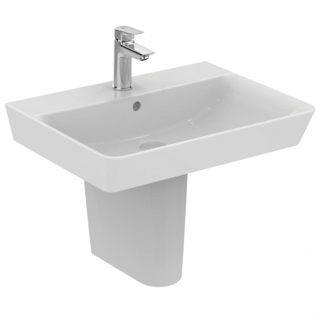 Baie - Lavoar suspendat alb 60 cm, dreptunghiular, orificiu baterie si preaplin, Ideal Standard Connect Air