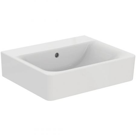 Baie - Lavoar suspendat alb 55 cm, dreptunghiular, cu preaplin, Ideal Standard Connect Cube
