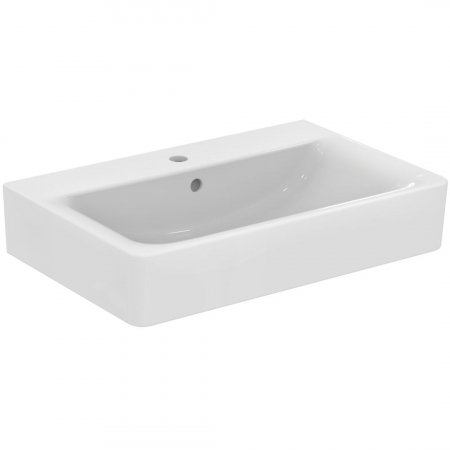 Lavoar alb, 70x46 cm, montaj pe perete, cu preaplin,  Ideal standard Connect Cube [0]