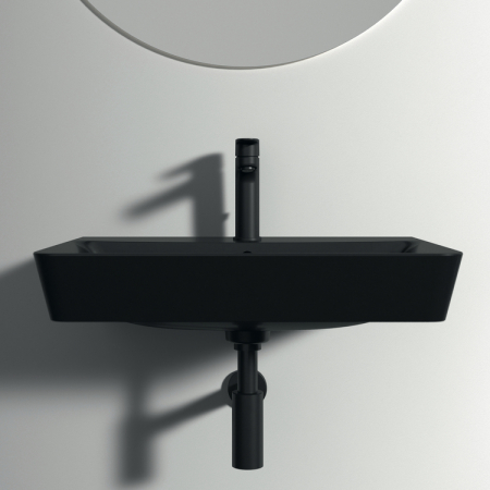 Lavoar suspendat negru mat 60 cm, orificiu baterie si cu preaplin, Ideal Standard Connect Air [4]