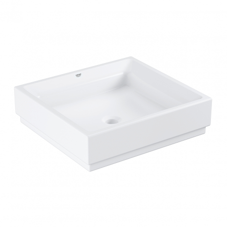 Chiuvete baie - Lavoar baie pe blat alb 50 cm, patrat, Grohe Cube Ceramic Pure Guard