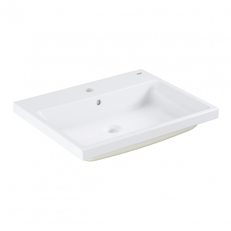 Chiuvete baie - Lavoar baie incastrat alb 60 cm, dreptunghiular, Grohe Cube Ceramic Pure Guard