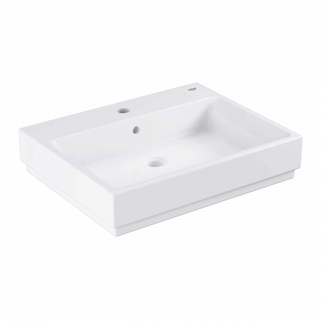 Chiuvete baie - Lavoar baie pe blat alb 60 cm, dreptunghiular, Grohe Cube Ceramic Pure Guard