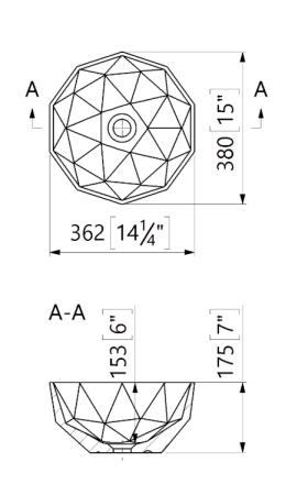 Lavoar de baie compozit cu montare pe blat, alb, oval, Foglia 3D Bowl [2]