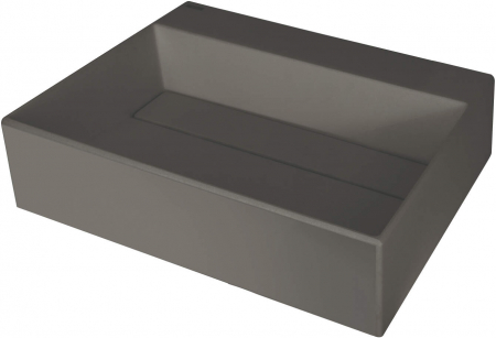 Lavoar din granit, capac scurgere, montare blat, 50x40 cm, antracit, Deante Correo