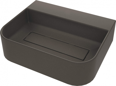 Lavoar din granit, capac scurgere, montare blat, 50.5x40.5 cm, antracit, Deante Arnika