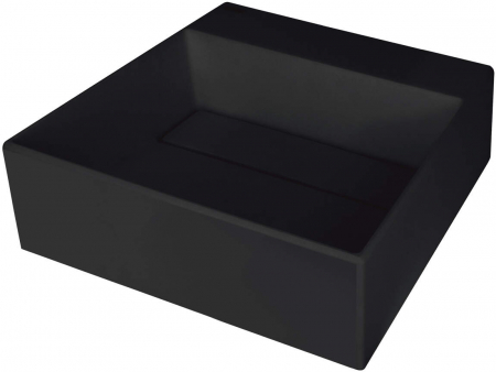 Lavoar din granit, capac scurgere, montare blat, 40x40 cm, negru, Deante Correo