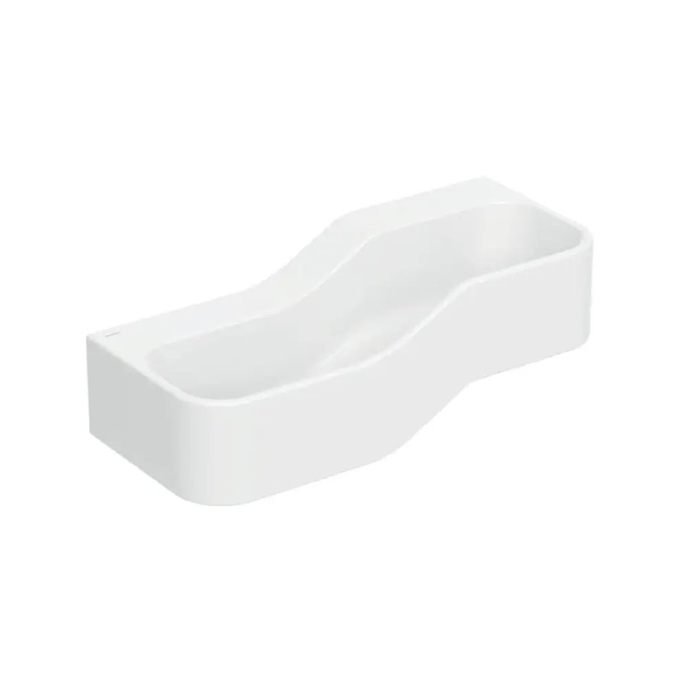 Accesorii baie copii - Lavoar dublu pentru copii, alb alpin, 90x39 cm, stanga, fara preaplin, fara orificiu pentru baterie, Geberit Bambini