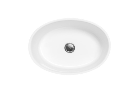 Lavoar freestanding alb 46 cm din compozit mineral DuraBe, Besco Uniqa [1]