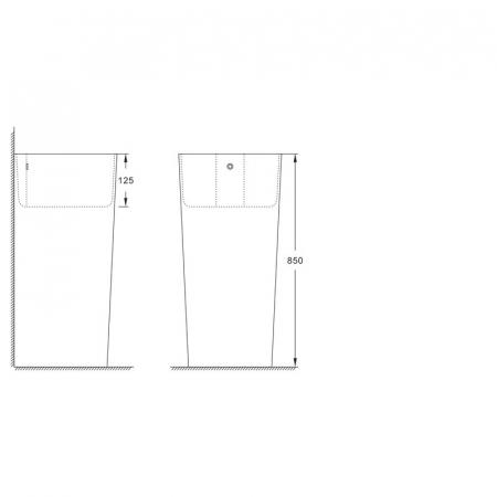 Lavoar freestanding rotund, Fluminia, Athos [3]