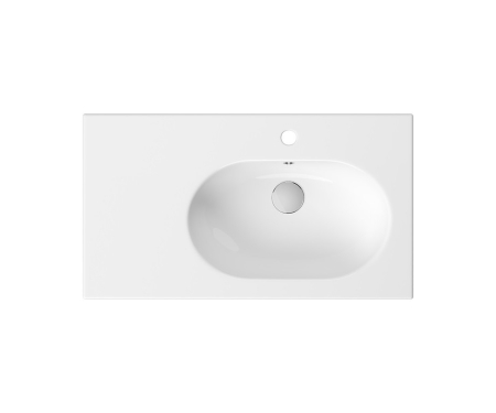 Lavoar incastrat 80x45 cm, alb, orienatre stanga, Cersanit Zen [1]