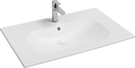 Lavoar incastrat 81x 50 cm cu preaplin, alb lucios, Isvea Infinity [0]