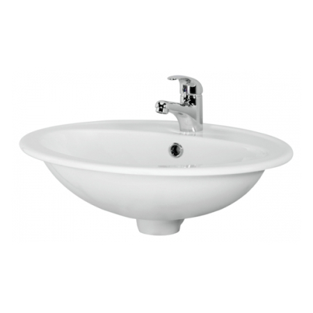 Lavoar incastrat alb 54 cm, oval, Cersanit Calla [5]