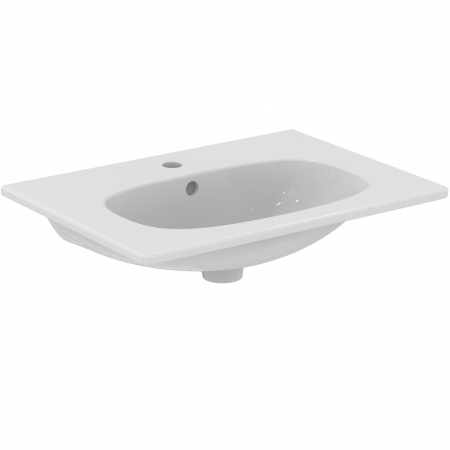 Chiuvete baie - Lavoar incastrat alb lucios 63 cm, dreptunghiular, Ideal Standard Tesi