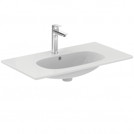 Baie - Lavoar incastrat alb lucios 83 cm, dreptunghiular, Ideal Standard Tesi
