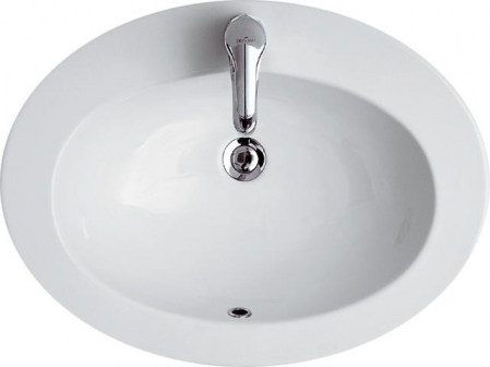 Lavoar incastrat alb 63 cm, oval, Cersanit Gamma [1]