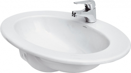 Chiuvete baie - Lavoar incastrat alb 63 cm, oval, Cersanit Gamma