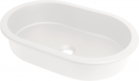 Chiuvete baie - Lavoar incastrat compozit alb Deante Silia, oval, 59 cm