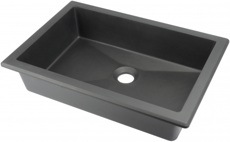 Chiuvete baie - Lavoar incastrat compozit antracit Deante Correo, dreptunghiular, 50 cm
