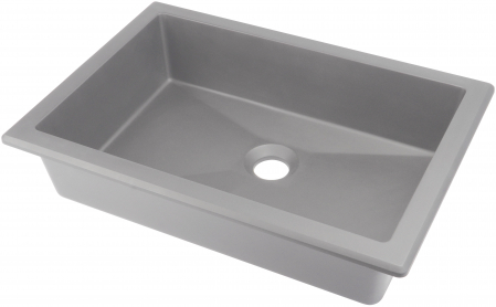 Chiuvete baie - Lavoar incastrat compozit gri Deante Correo, dreptunghiular, 50 cm