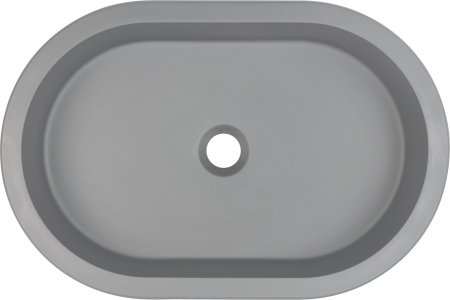 Lavoar incastrat compozit gri Deante Silia, oval, 59 cm [1]