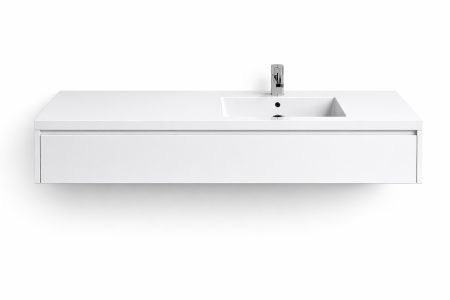 Lavoar încastrat din compozit, 150 x 50 cm, cuva orientata pe dreapta, alb lucios, dreptunghiular, Foglia Lauretta [1]