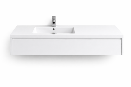 Lavoar încastrat din compozit, 150 x 50 cm, cuva orientata spre stanga, alb lucios, dreptunghiular, Foglia Lauretta [1]