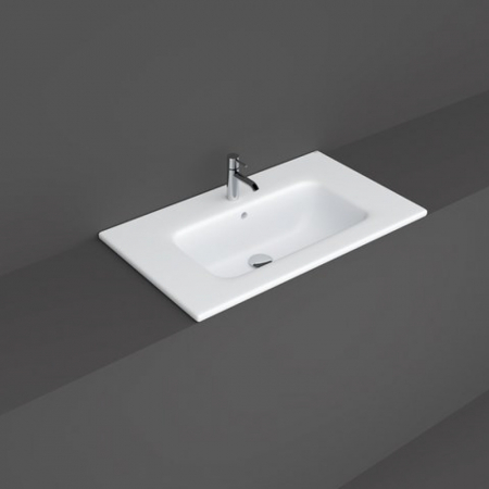 Chiuvete baie - Lavoar incastrat alb lucios 80 cm, dreptunghiular, Rak Joy