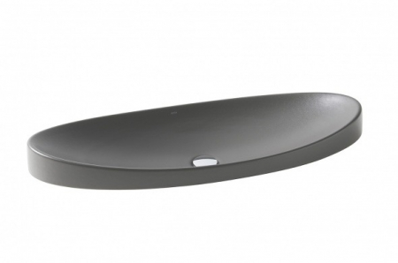 Chiuvete baie - Lavoar incastrat gri inchis mat 90 cm, oval, Gala Klea
