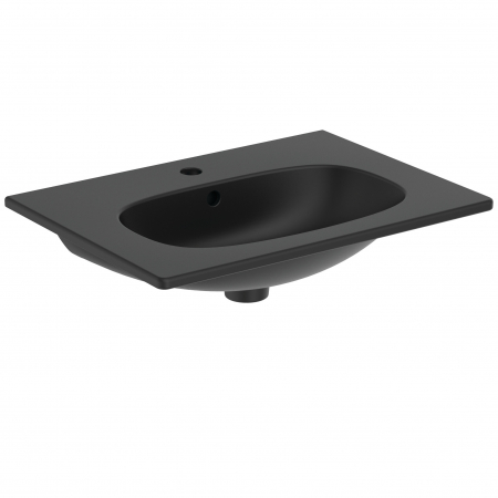 Chiuvete baie - Lavoar incastrat negru mat 63 cm, dreptunghiular, Ideal Standard Tesi
