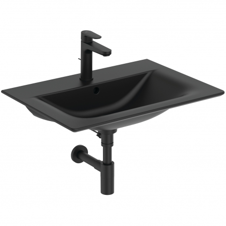 Chiuvete baie - Lavoar incastrat negru mat 64 cm, dreptunghiular, Ideal Standard Connect Air