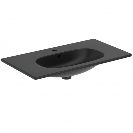 Chiuvete baie - Lavoar incastrat negru mat 83 cm, dreptunghiular, Ideal Standard Tesi