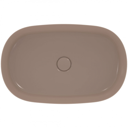 Lavoar pe blat maro lucios 60 cm, oval, fara preaplin, Ideal Standard Ipalyss [3]