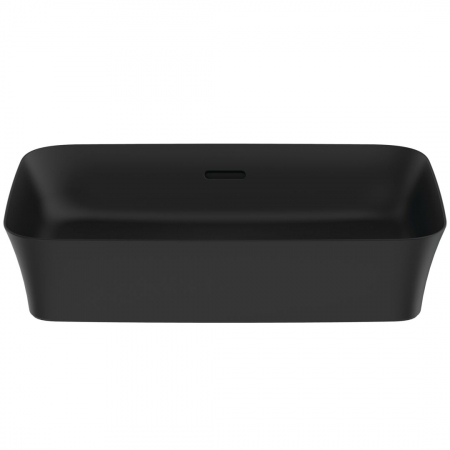 Lavoar pe blat negru mat 55 cm, dreptunghiular, cu preaplin, Ideal Standard Ipalyss [1]
