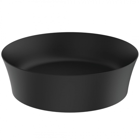 Chiuvete baie - Lavoar pe blat negru mat 40 cm, rotund, fara preaplin, Ideal Standard Ipalyss