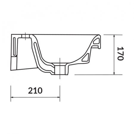 Lavoar baie pentru mobilier alb 60 cm Cersanit Moduo [4]