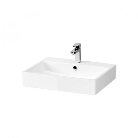 Chiuvete baie - Lavoar baie pe mobilier alb 60 cm, dreptunghiular, Cersanit Virgo