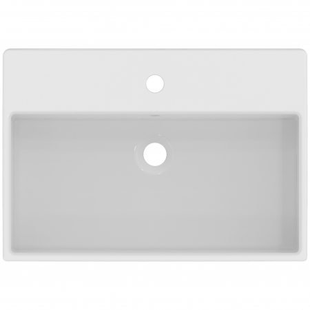 Lavoar pe blat alb 60 cm, dreptunghiular, orificiu baterie, Ideal Standard Strada [3]