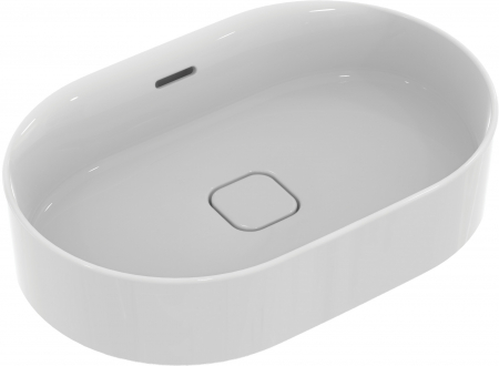 Chiuvete baie - Lavoar pe blat alb 60 cm, oval, cu preaplin, Ideal Standard Strada II
