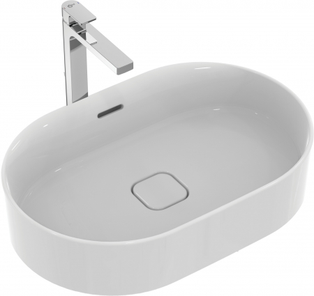 Lavoar pe blat alb 60 cm, oval, cu preaplin, Ideal Standard Strada II [1]