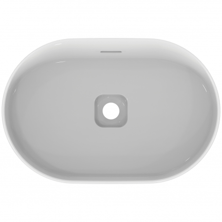 Lavoar pe blat alb 60 cm, oval, cu preaplin, Ideal Standard Strada II [4]