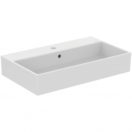 Baie - Lavoar pe blat alb 71 cm, dreptunghiular, orificiu baterie, Ideal Standard Strada