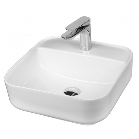 Chiuvete baie - Lavoar pe blat alb, dreptunghiular, 38 cm, Fluminia Juno